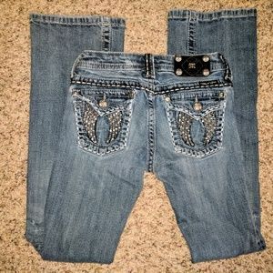Miss Me Girls Bling Size 12 Boot Cut Jeans